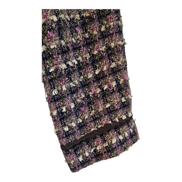 Larry Levine Womens 14/P Blazer Short Tweed Jacket Colorful Boucle Career - Picture 3 of 7